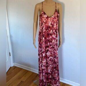 NWT sz L Nicole Miller maxi gown with 2 front pockets. Multi color!